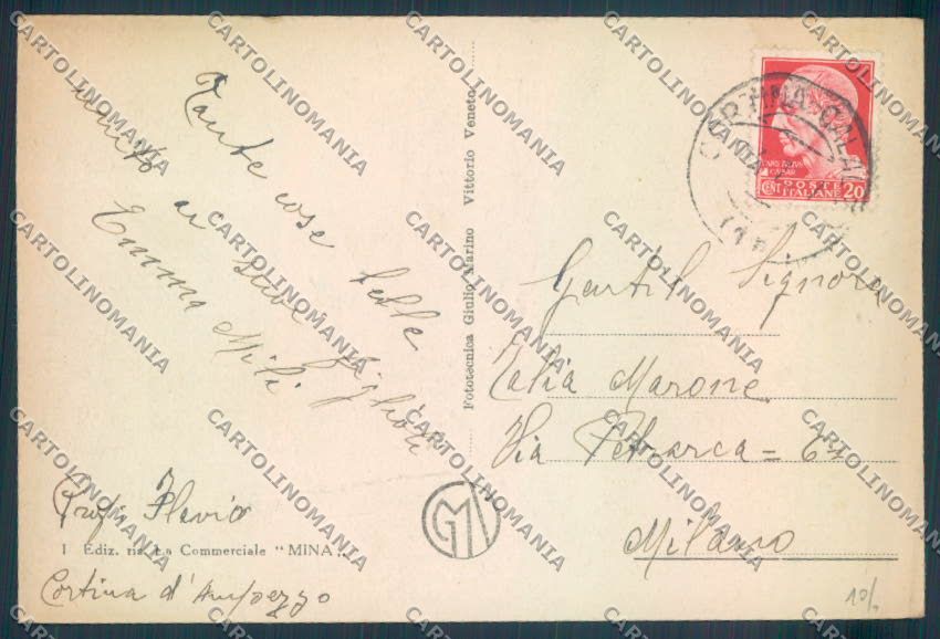 Belluno Cortina d'Ampezzo cartolina LQ8974 – retro