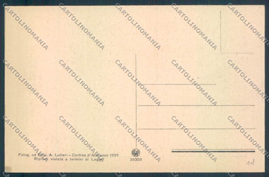 Belluno Cortina d'Ampezzo cartolina LQ8978 – retro