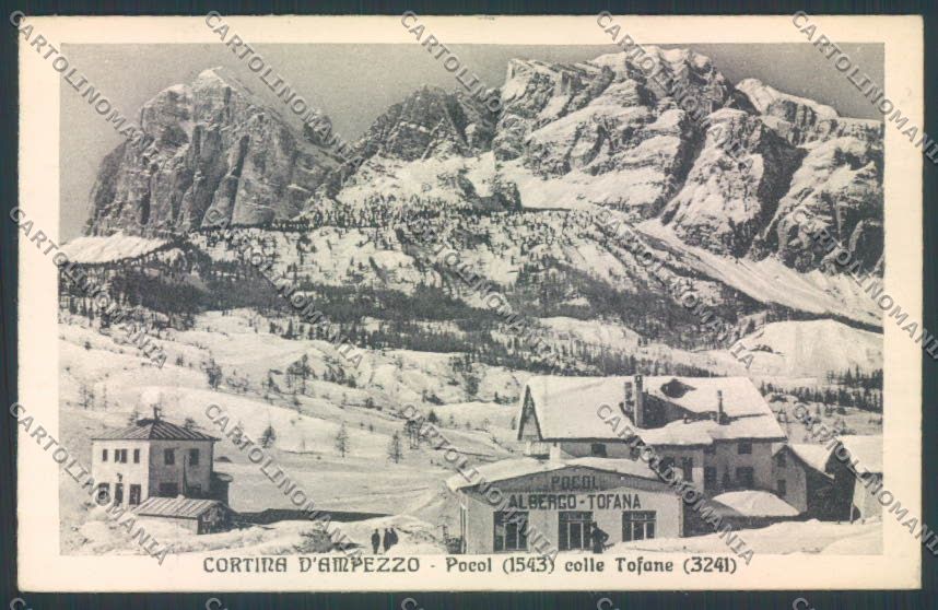 Belluno Cortina d'Ampezzo Nevicata cartolina LQ8981 – fronte