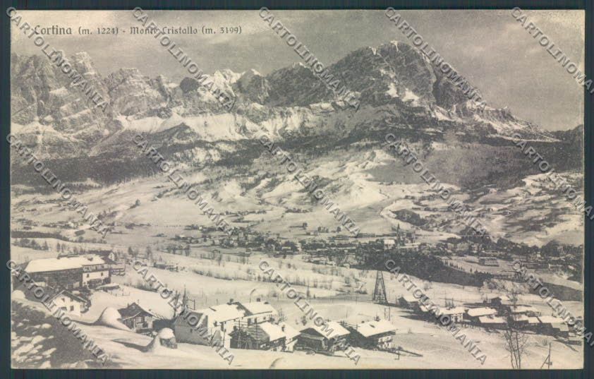 Belluno Cortina d'Ampezzo Nevicata cartolina LQ9004 – fronte