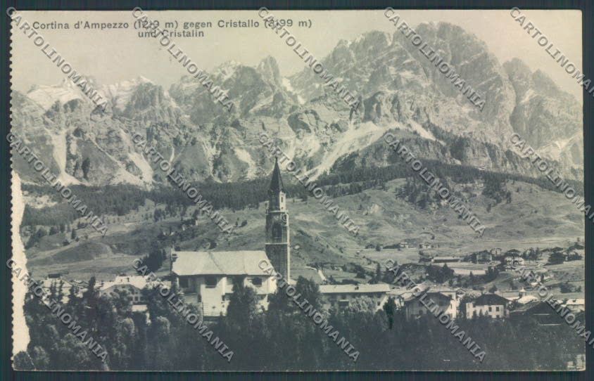 Belluno Cortina d'Ampezzo ABRASA cartolina LQ9015 – fronte