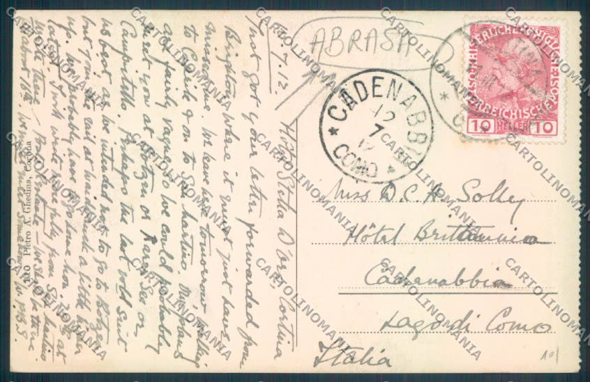 Belluno Cortina d'Ampezzo ABRASA cartolina LQ9015 – retro