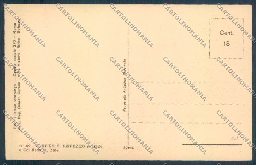 Belluno Cortina d'Ampezzo cartolina LQ9037 – retro
