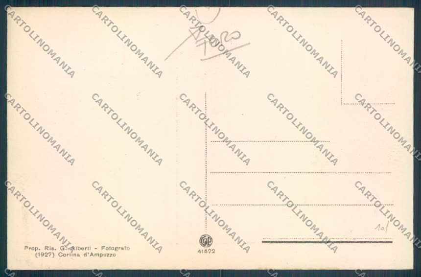 Belluno Cortina d'Ampezzo FORO cartolina LQ9039 – retro