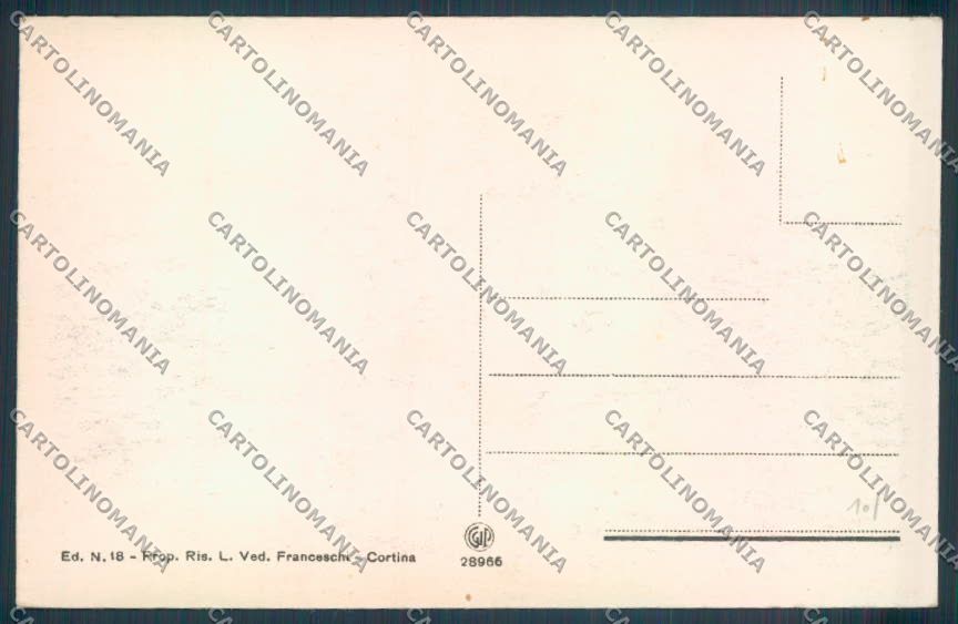 Belluno Cortina d'Ampezzo cartolina LQ9044 – retro