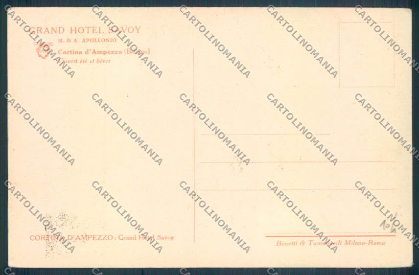 Belluno Cortina d'Ampezzo cartolina LQ9055 – retro