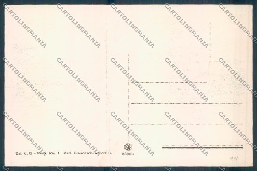 Belluno Cortina d'Ampezzo Rifugio cartolina LQ9066 – retro