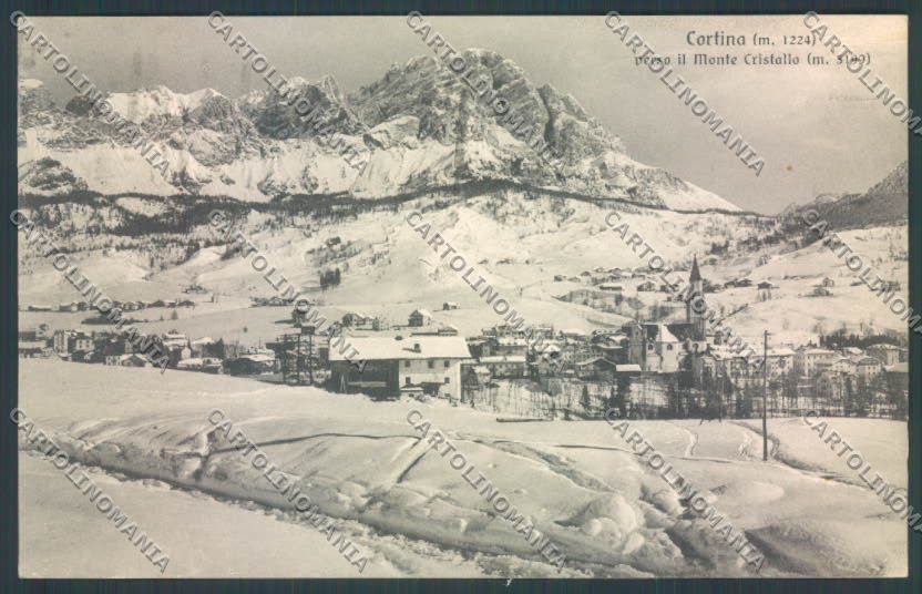 Belluno Cortina d'Ampezzo Nevicata cartolina LQ9075 – fronte