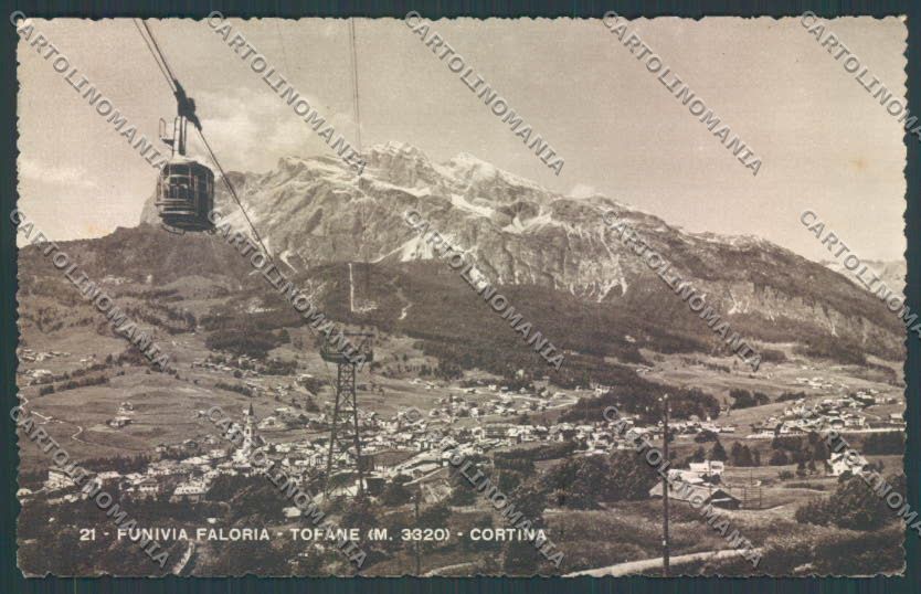 Belluno Cortina d'Ampezzo Funivia cartolina LQ9078 – fronte