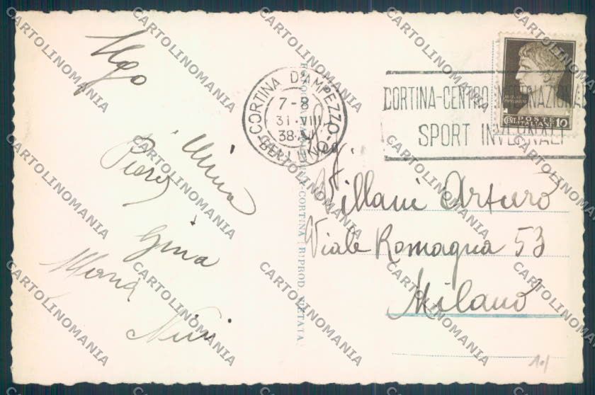 Belluno Cortina d'Ampezzo Foto cartolina LQ9086 – retro