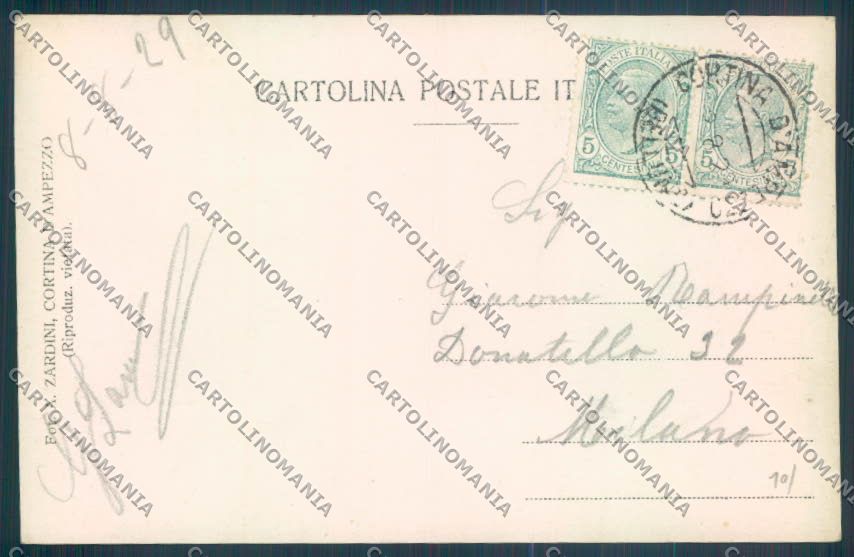 Belluno Cortina d'Ampezzo Foto cartolina LQ9088 – retro