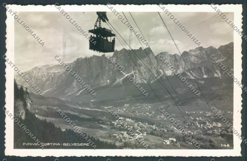 Belluno Cortina d'Ampezzo Funivia Foto cartolina LQ9093 – fronte