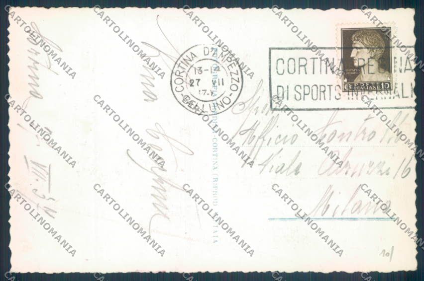 Belluno Cortina d'Ampezzo Funivia Foto cartolina LQ9093 – retro