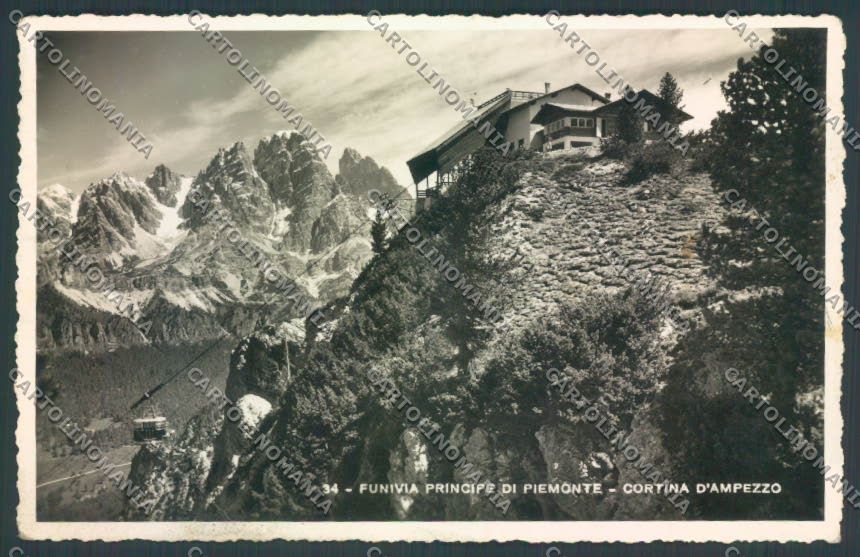 Belluno Cortina d'Ampezzo Funivia PIEGHINE Foto cartolina LQ9094 – fronte