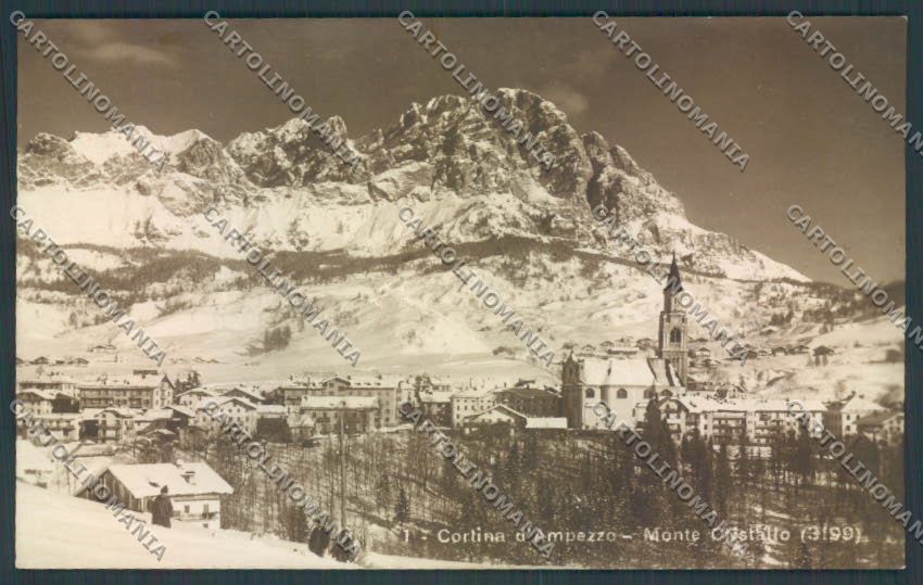 Belluno Cortina d'Ampezzo Nevicata Foto cartolina LQ9107 – fronte