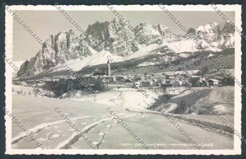 Belluno Cortina d'Ampezzo Nevicata Foto cartolina LQ9112 – fronte