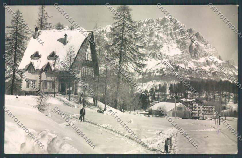 Belluno Cortina d'Ampezzo Nevicata Foto cartolina LQ9123 – fronte