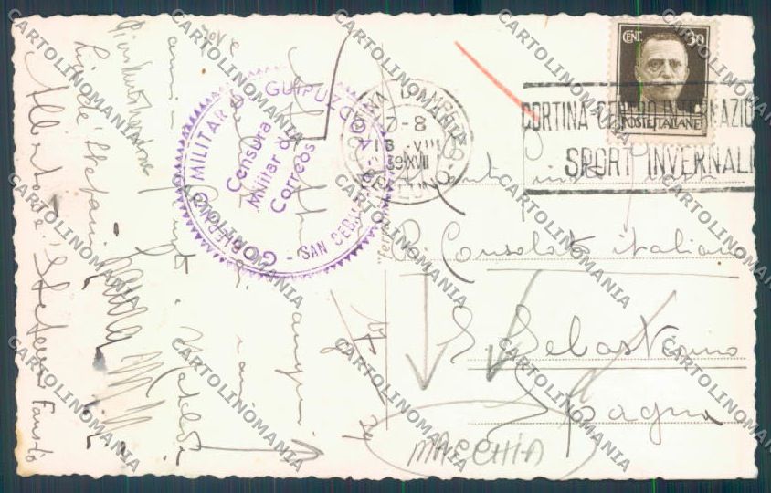 Belluno Cortina d'Ampezzo MACCHIA Foto cartolina LQ9128 – retro