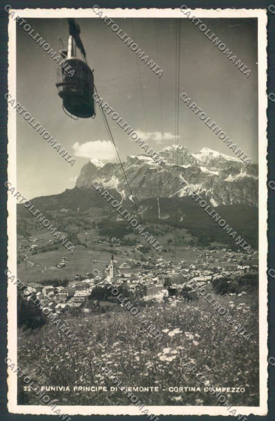Belluno Cortina d'Ampezzo Funivia Foto cartolina LQ9145 – fronte
