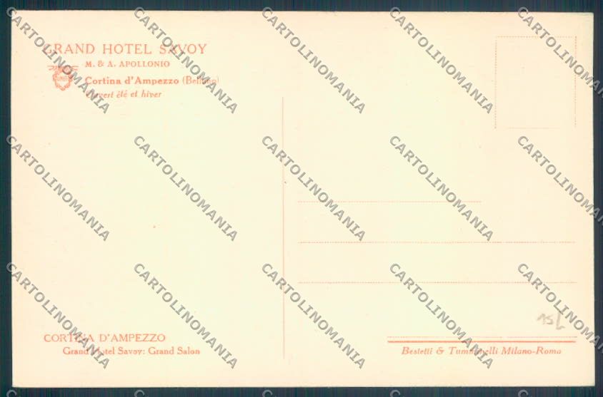 Belluno Cortina d'Ampezzo cartolina LQ9148 – retro