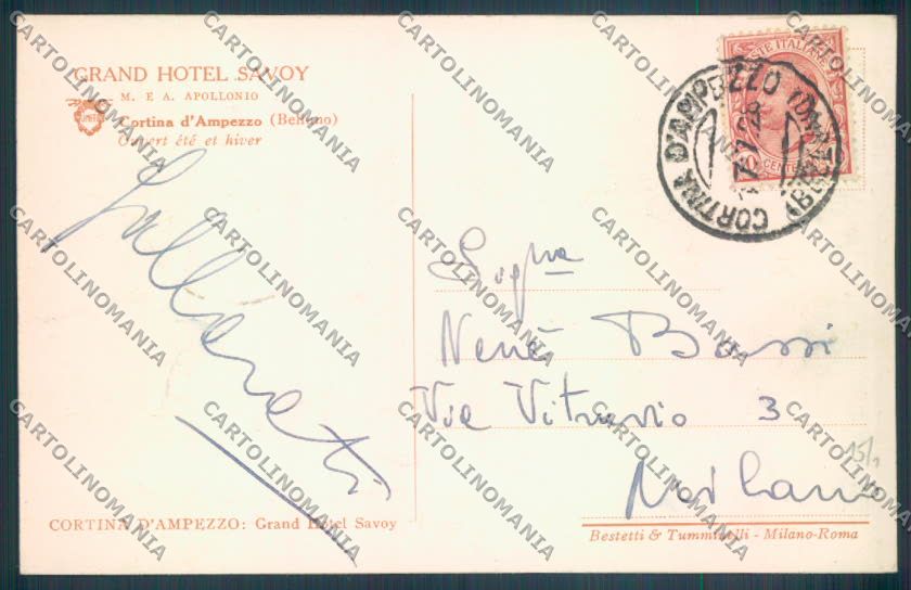 Belluno Cortina d'Ampezzo cartolina LQ9158 – retro