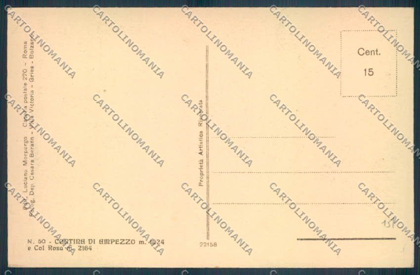 Belluno Cortina d'Ampezzo cartolina LQ9165 – retro