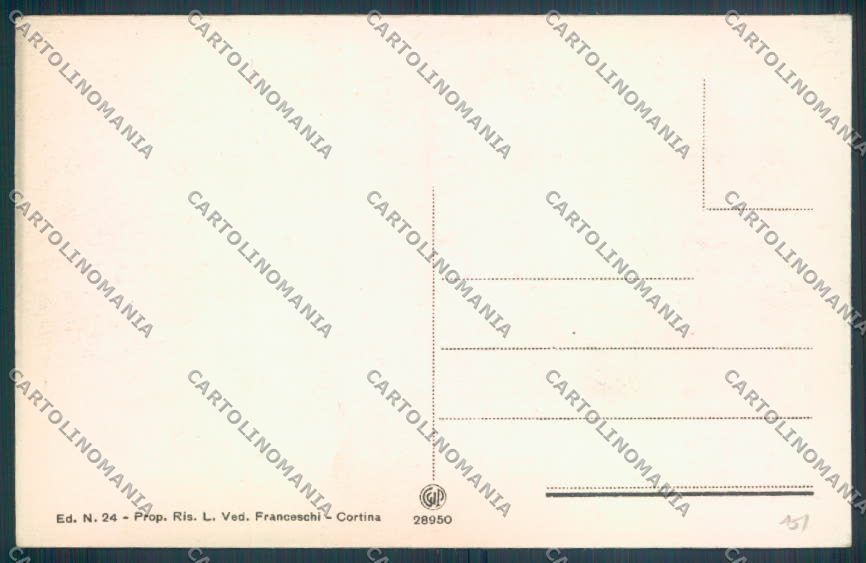 Belluno Cortina d'Ampezzo cartolina LQ9166 – retro
