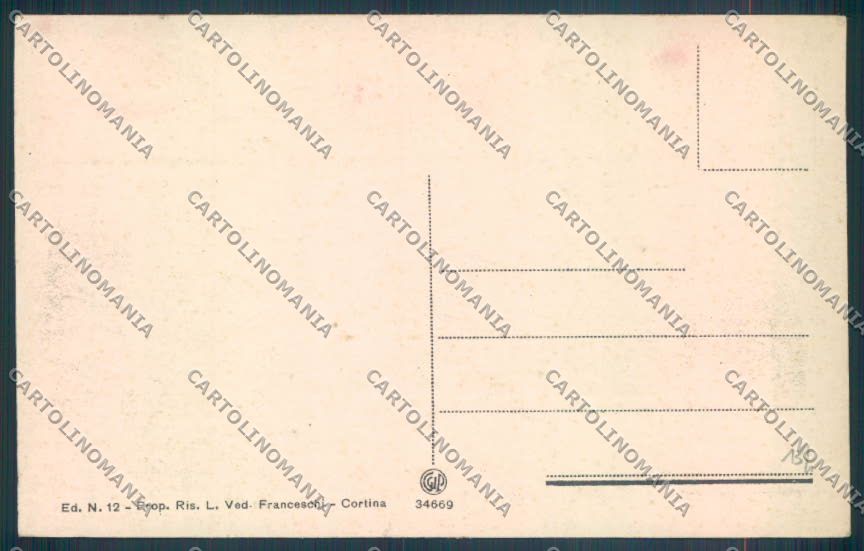 Belluno Cortina d'Ampezzo cartolina LQ9168 – retro