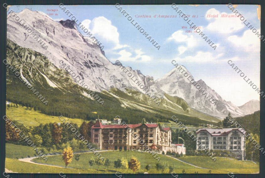 Belluno Cortina d'Ampezzo PIEGA cartolina LQ9173 – fronte