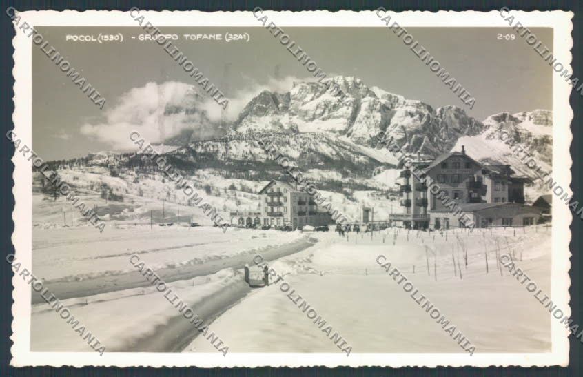 Belluno Cortina d'Ampezzo Nevicata Pocol Foto cartolina LQ9186 – fronte