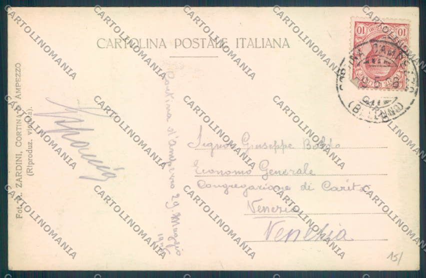 Belluno Cortina d'Ampezzo Foto cartolina LQ9187 – retro