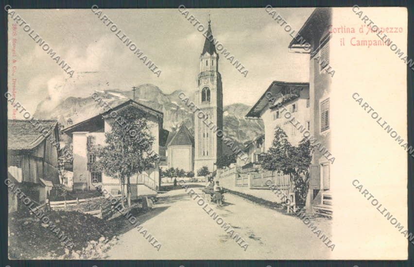 Belluno Cortina d'Ampezzo PIEGA cartolina LQ9194 – fronte