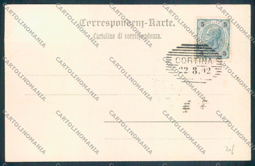 Belluno Cortina d'Ampezzo PIEGA cartolina LQ9194 – retro