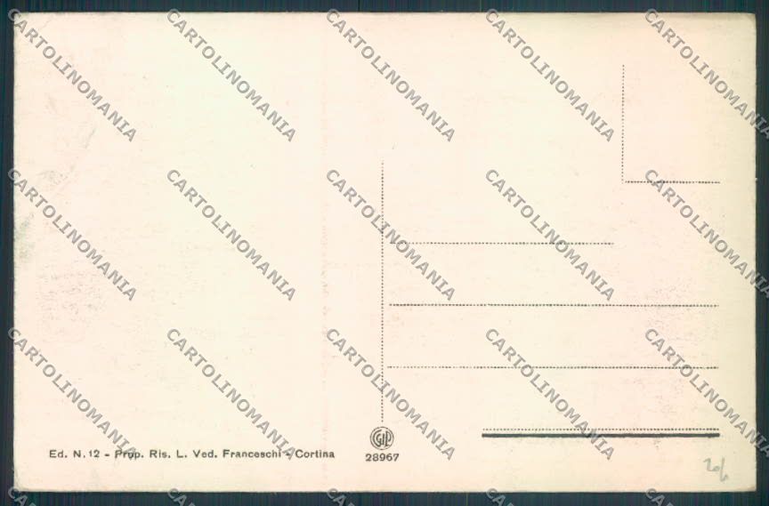 Belluno Cortina d'Ampezzo cartolina LQ9206 – retro