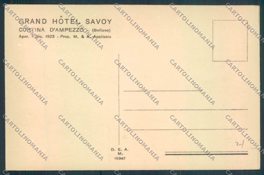 Belluno Cortina d'Ampezzo cartolina LQ9208 – retro