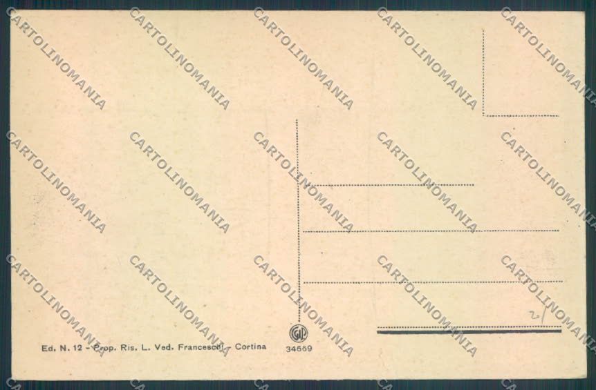 Belluno Cortina d'Ampezzo cartolina LQ9210 – retro