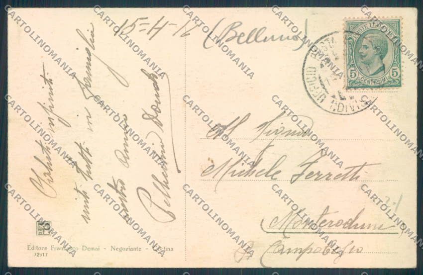 Belluno Cortina d'Ampezzo cartolina LQ9212 – retro