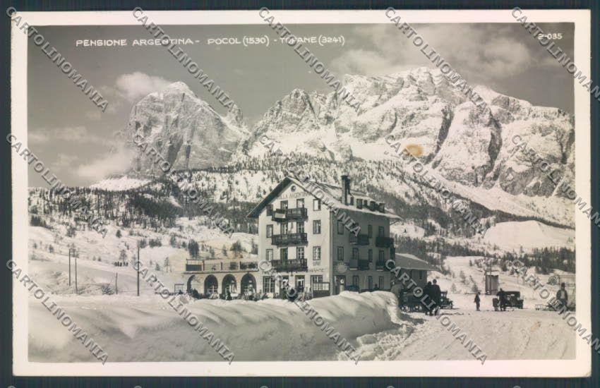 Belluno Cortina d'Ampezzo Nevicata Pocol Foto cartolina LQ9223 – fronte