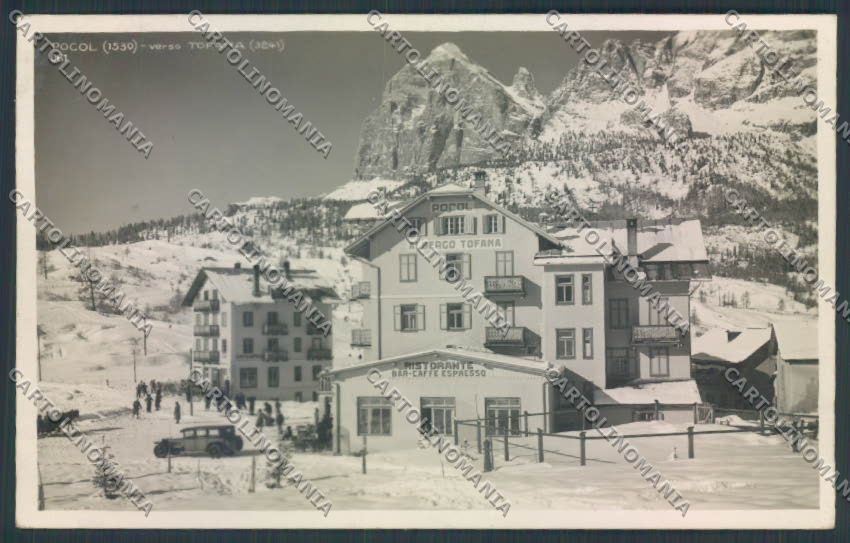 Belluno Cortina d'Ampezzo Nevicata Pocol Foto cartolina LQ9224 – fronte