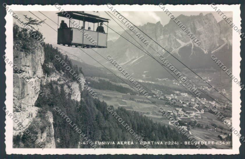 Belluno Cortina d'Ampezzo Funivia Foto cartolina LQ9225 – fronte