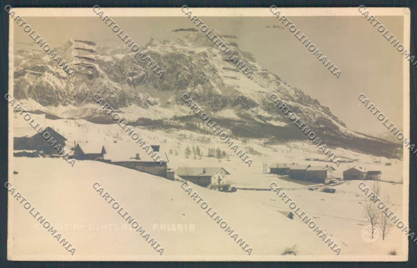 Belluno Cortina d'Ampezzo Nevicata Faloria Foto cartolina LQ9226 – fronte