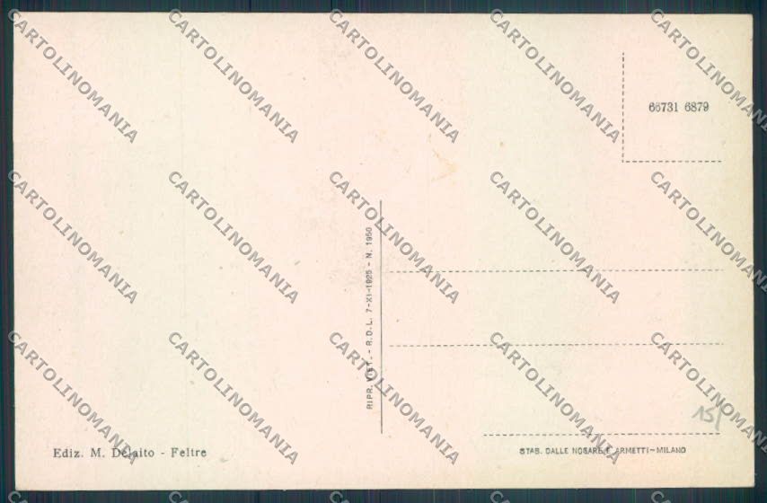 Belluno Feltre cartolina LQ9260 – retro