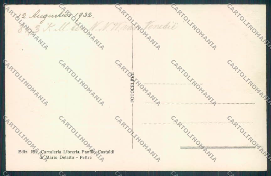 Belluno Feltre Foto cartolina LQ9274 – retro