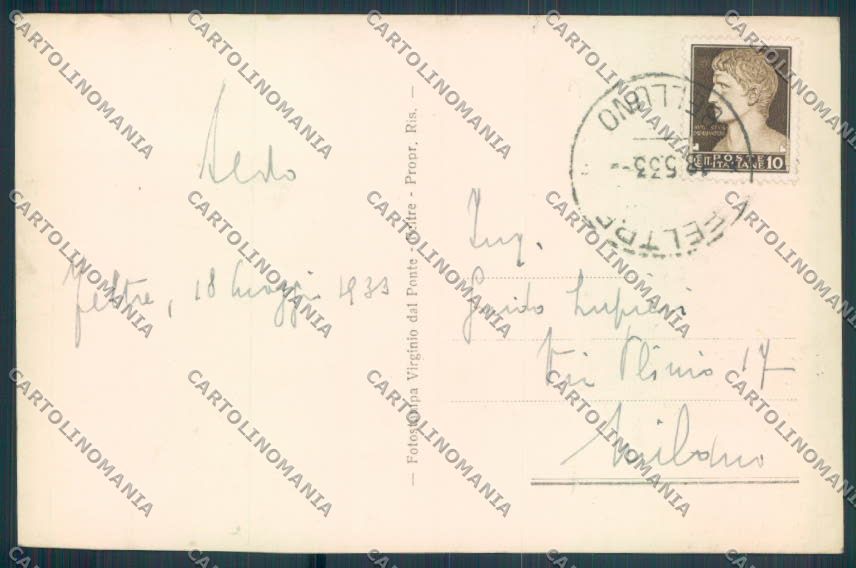 Belluno Feltre Foto cartolina LQ9275 – retro
