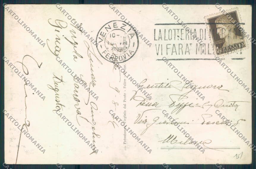 Belluno Feltre Foto cartolina LQ9276 – retro