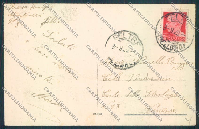 Belluno Feltre cartolina LQ9283 – retro