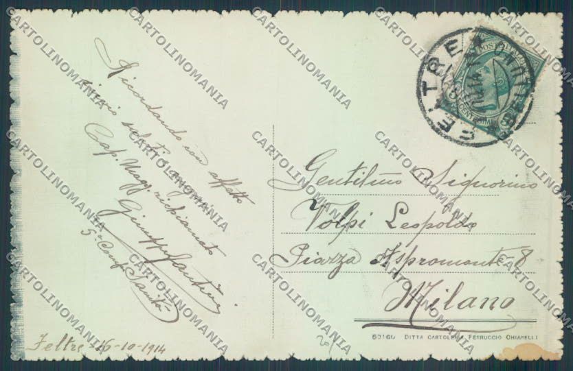 Belluno Feltre cartolina LQ9287 – retro