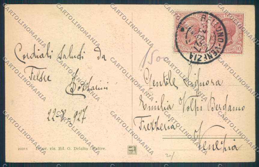 Belluno Feltre cartolina LQ9288 – retro