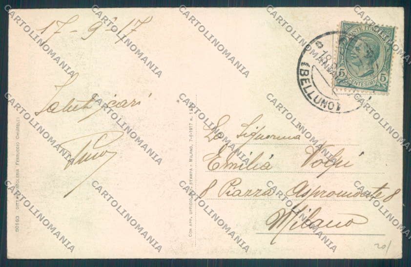 Belluno Feltre cartolina LQ9291 – retro