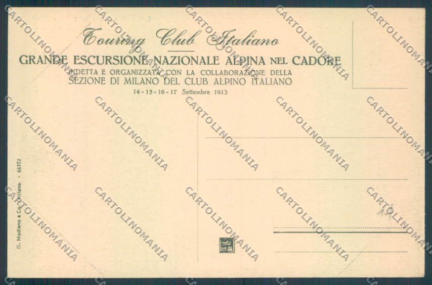 Belluno Auronzo di Cadore Lago di Misurina cartolina LQ9358 – retro